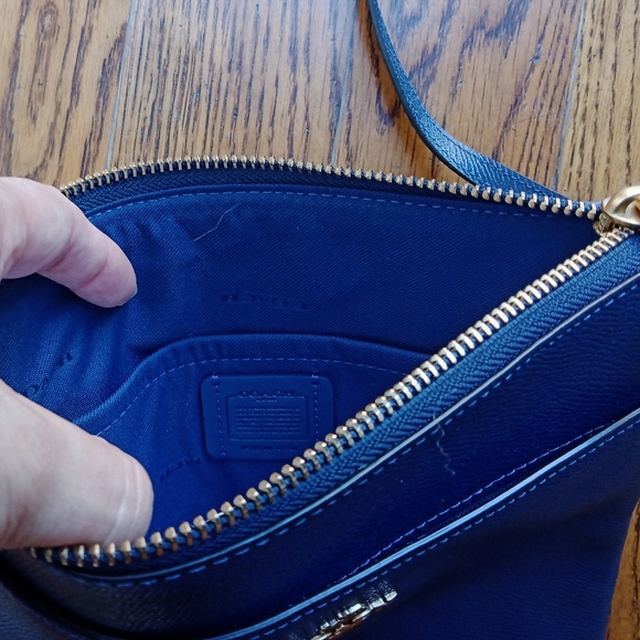 Coach Kitt Messenger Crossbody Bag Deep Blue - Picture 9 of 12